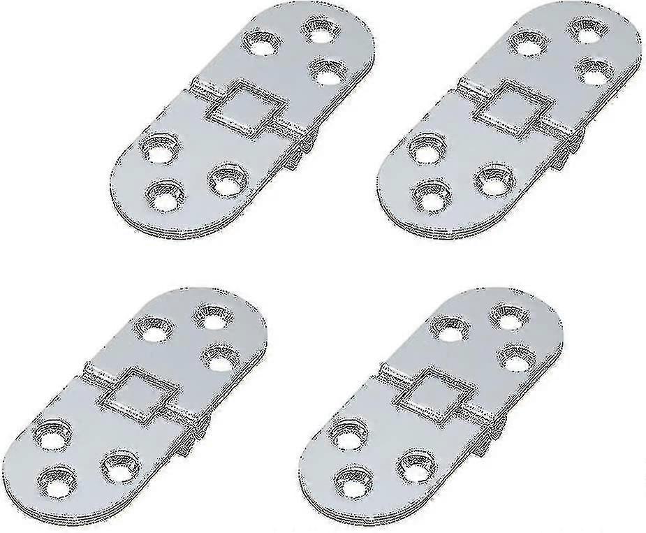 4 قطع مفصلات طاولة قابلة للطي ، مفصلات باب خزانة مسطحة قابلة للطي ، آلة خياطة معدنية معدنية مستديرة الحافة قابلة للطي أثاث طاولة الوجه المفصلي