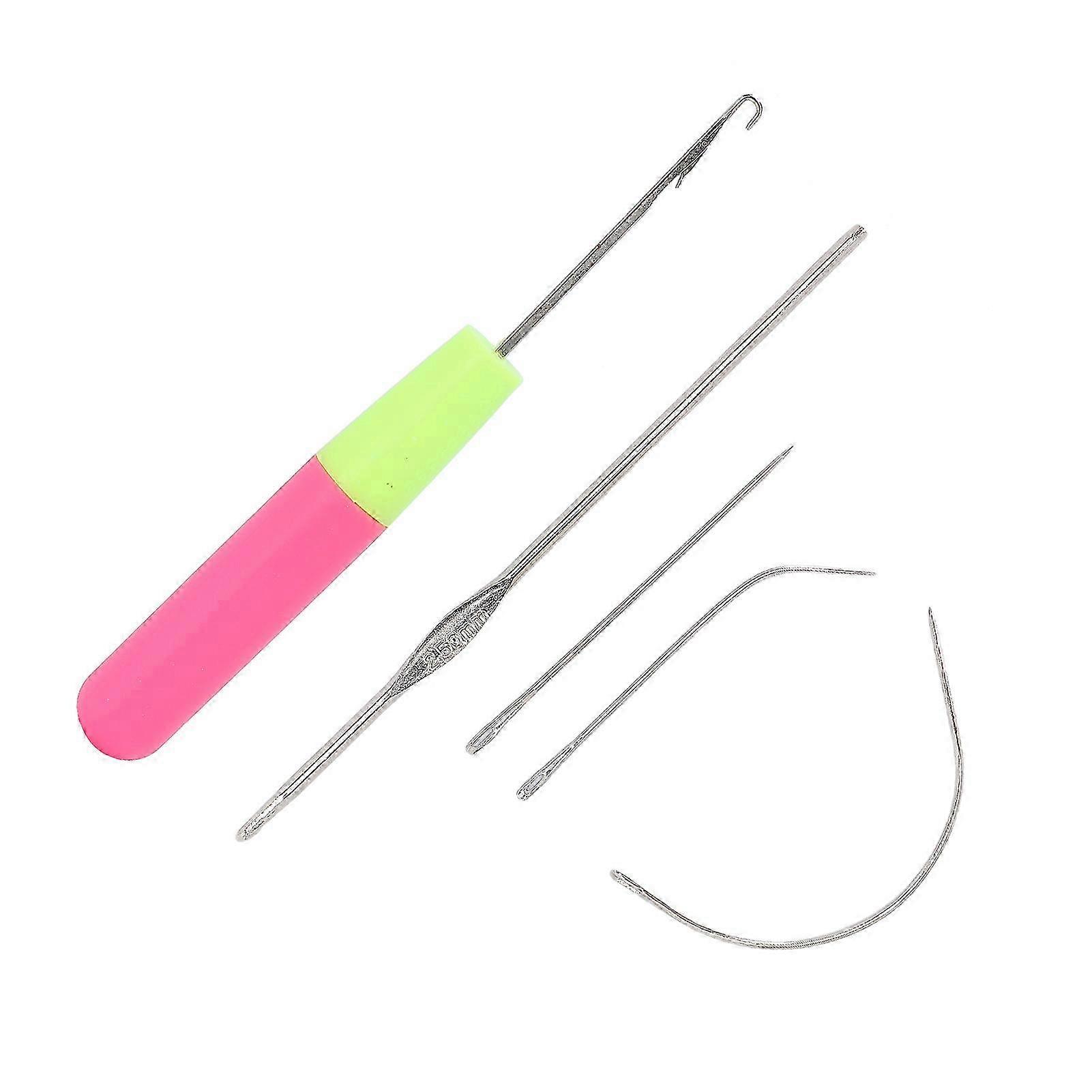 5pcs Latch Hook Set Plastic Bent Latch Hooks Crochet Needle Latch Hook Knitting Tool for Braid Hair5pcs