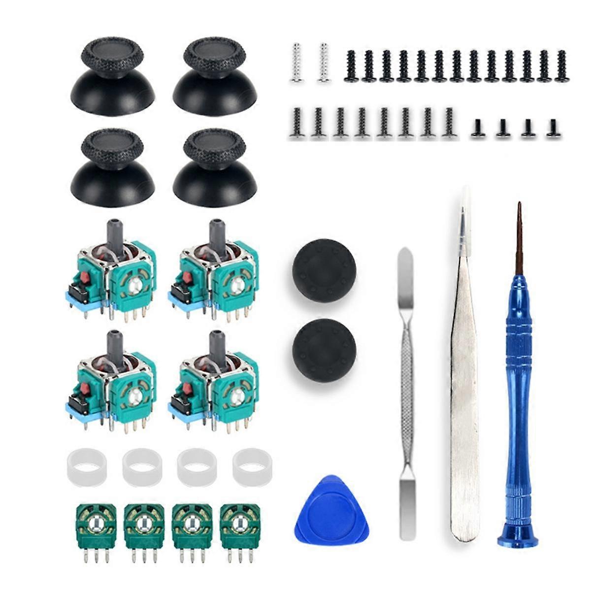4PCS Analog Joystick with Sensor Module for 3D Analog Joystick Potentiometer with Joystick Cap Repa