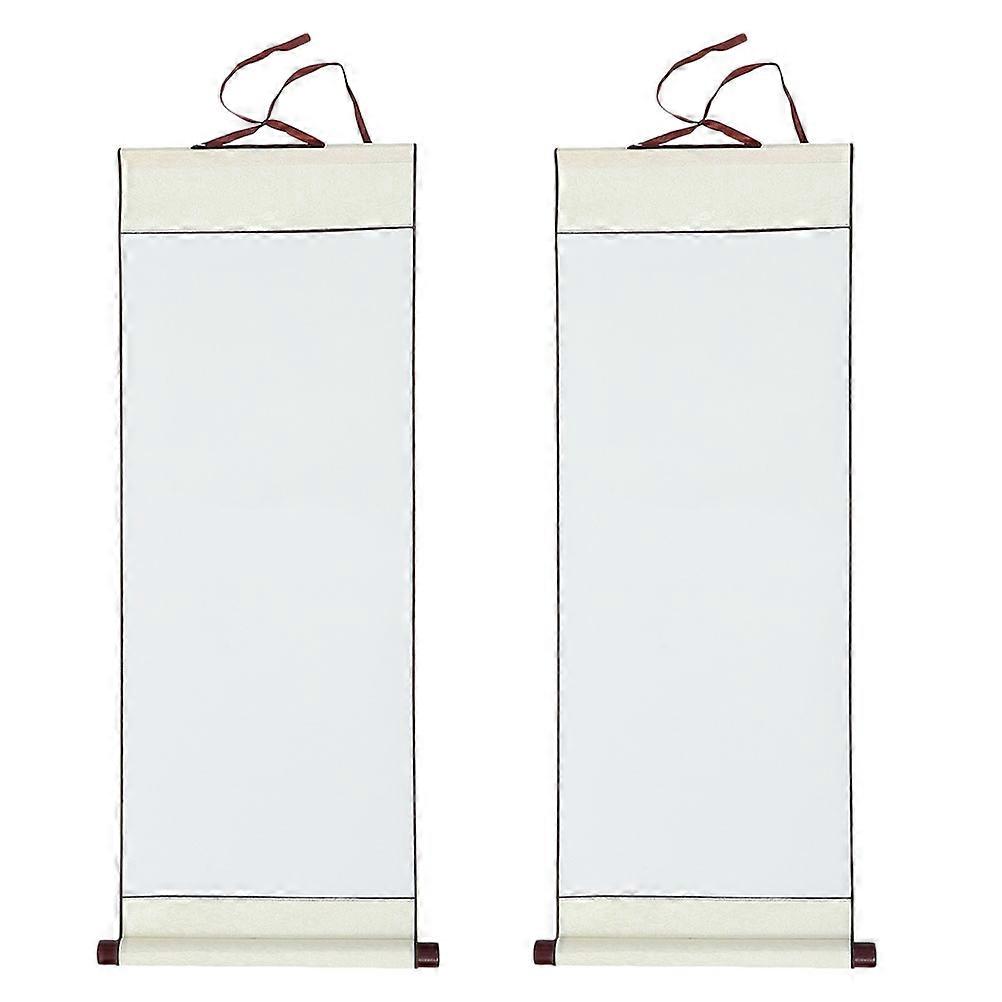 2pcs Calligraphy Scroll Paper Painting Scroll Hanging Chinese Calligraphy Paper