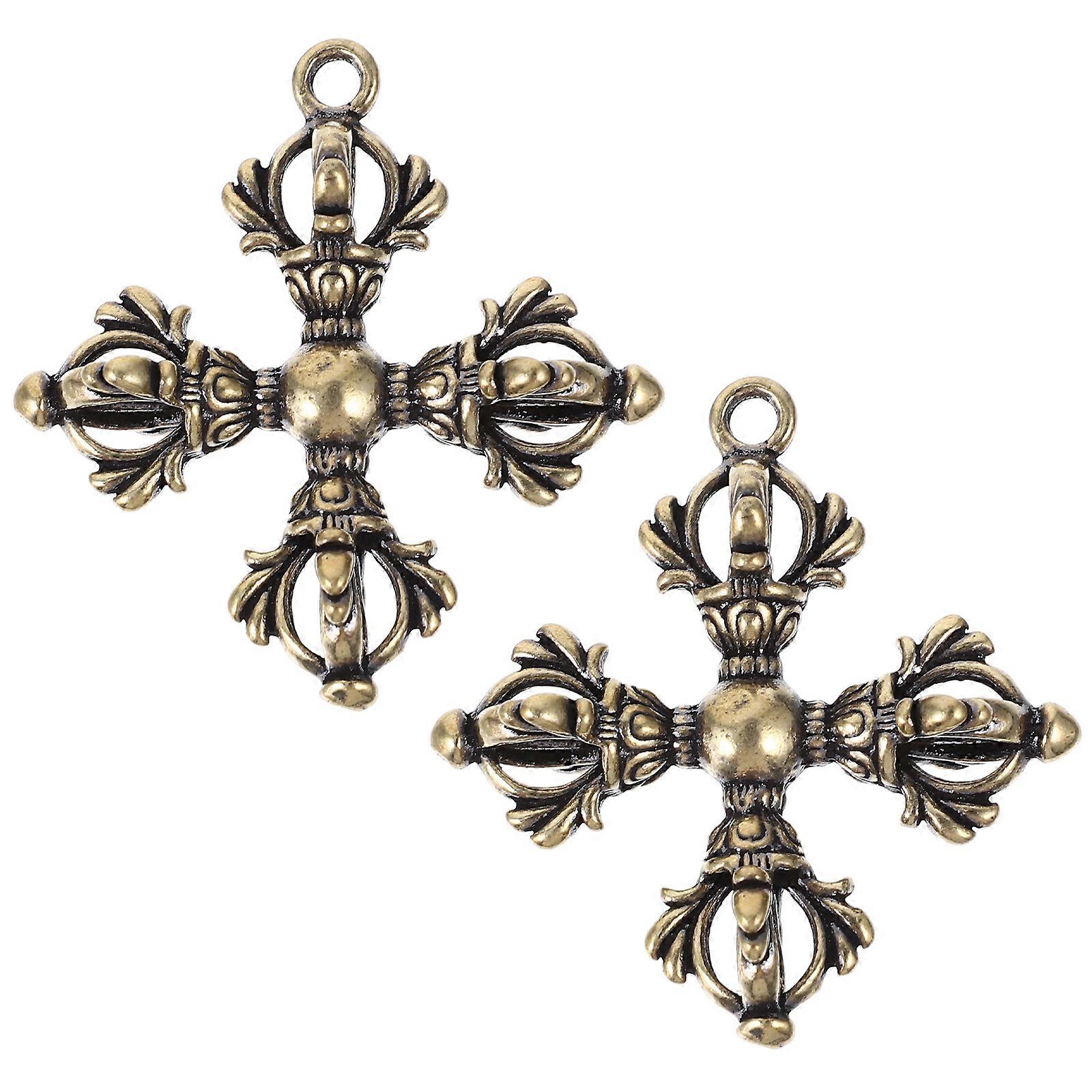 2kpl buddhalainen Vajra Pestle riipus avaimenperä ripustettava viehätys antiikki Vajra riipus