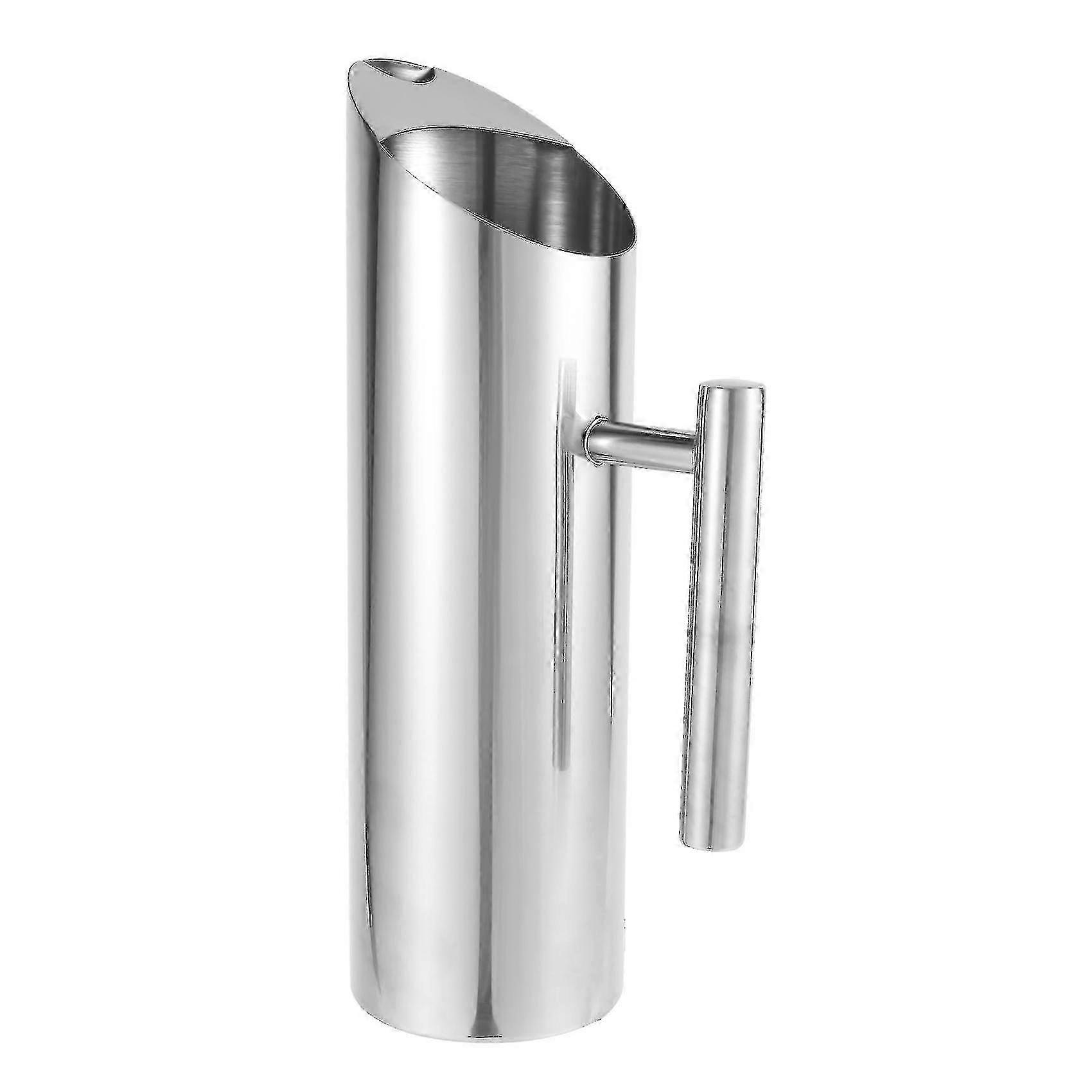 Stainless Steel Water Pitcher With Ice Tea Pot Jug Cold Beverages Pot Ktv Bar Accessories 1.5l