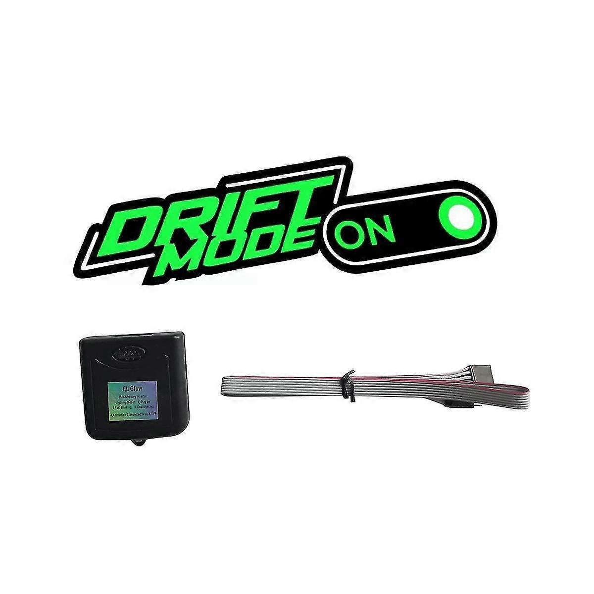 Drift Mode On Glow Panel Light Emitting Window Racing Car Sticker Windshield Decorative Led Light A