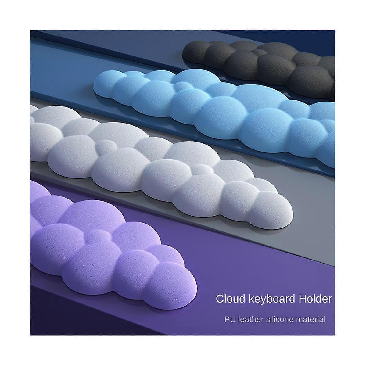 Cloud Keyboard Wrist Rest Soft Leather Memory Foam Wrist Support Cushion for Easy Typing Pain Relie