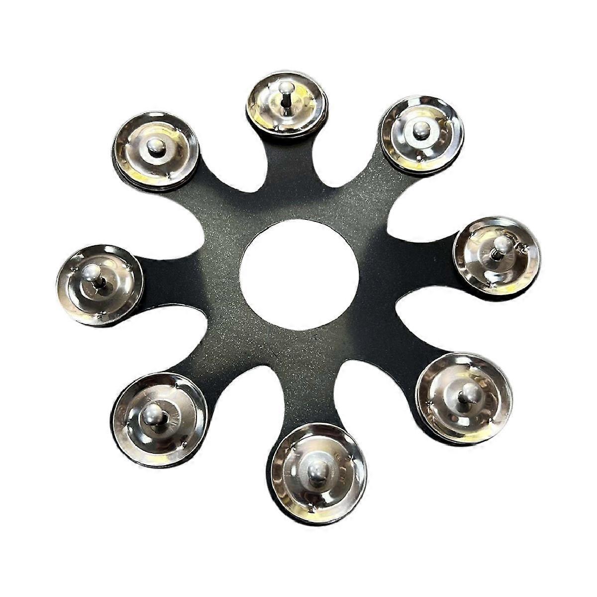 Drum Cymbals Hi Hat Tambourine Drum Set Alloy Percussion Instrument Accessories Black