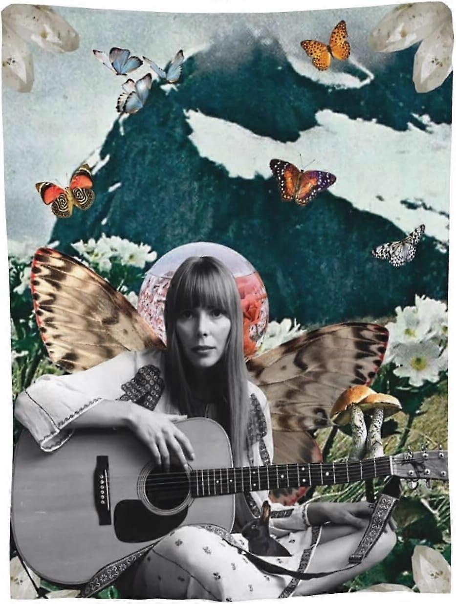 Cobertor Joni Music Mitchell Moda Cobertor de Lã Ultra-Macio Micro Leve Cobertores de Flanela para Sofá Quarto Viagem