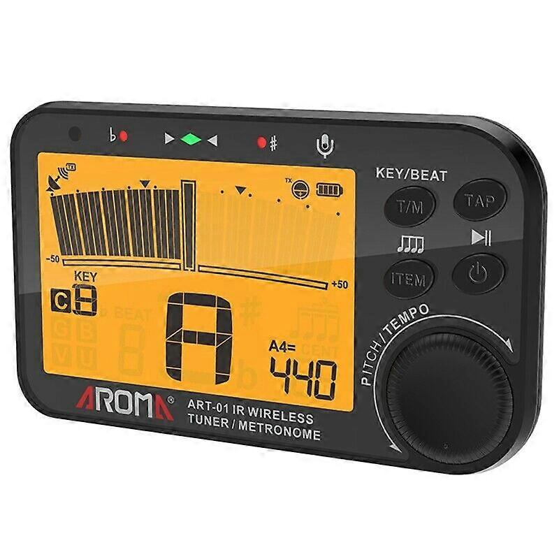 AROMA ART-01 Infrared Wireless Tuner Metronome Screen Orange Backlight Tuning Metronome With battery