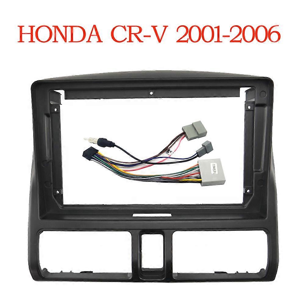Double Din Car Radio Fascia Frame 9 inch for HONDA CRV CR-V 2002 Multimedia Video Player Dash Mount Kit Trim Panel No gap Bezel