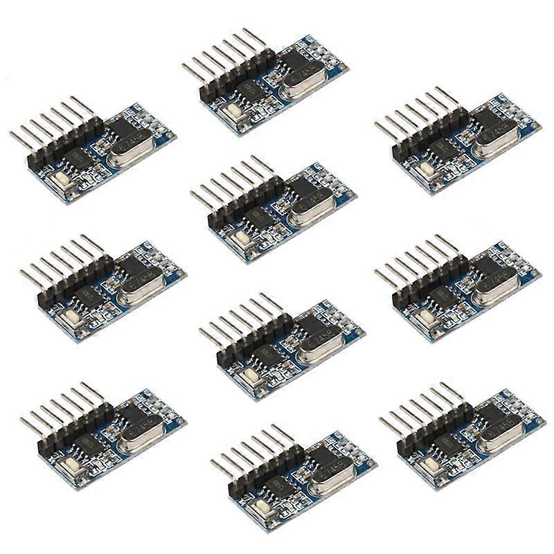 10PCS 433Mhz RF Receiver Learning Code Decoder Module 433 Mhz Wireless 4-Channel Output for Remote