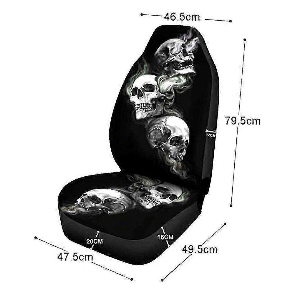 Waterproof Car Seat Covers with Halloween Skeleton Design for Cars Trucks SUVs Vans
