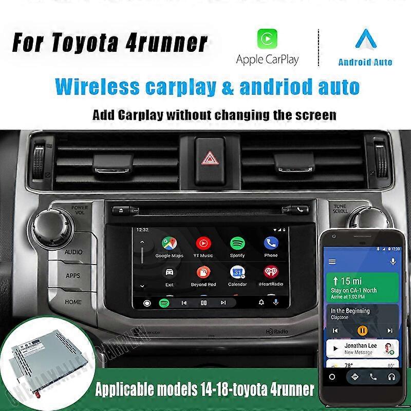 Bezdrôtové Apple Carplay Android Auto pre TOYOTA Series 4Runner 2014-2019 Podpora zrkadlovej navigácie Cúvacia kamera Dekodér do auta