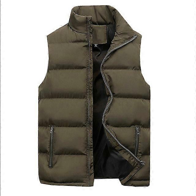 Μάρκα 2023 Χειμερινό Ανδρικό Γιλέκο Parkas Βαμβακερό Casual Αμάνικο Stand Χοντρό Ρούχα Μονόχρωμο Γιλέκο Ανδρικό Μπουφάν