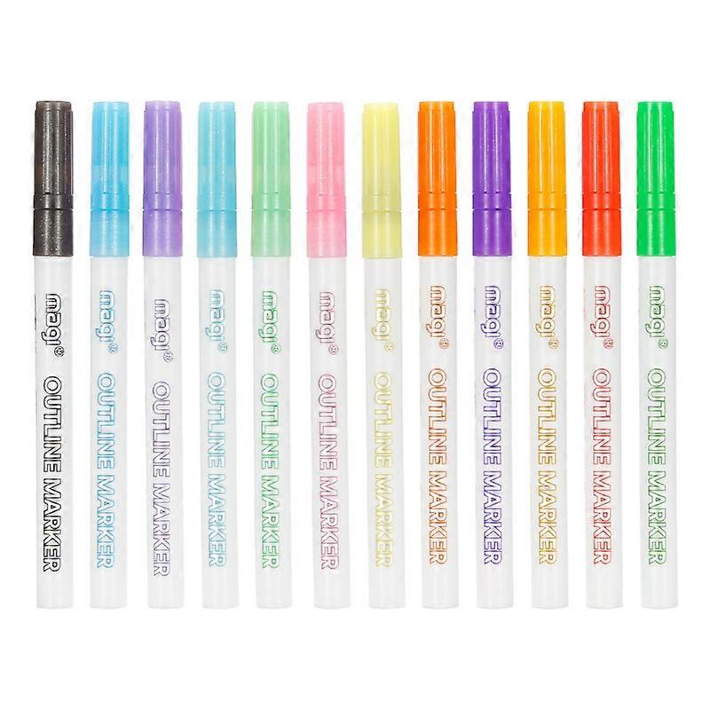 12 Color Whiteboard Markers with Erasing, Fine Tip Erasable Markers Perfect for Writing on Whiteboards, Boards