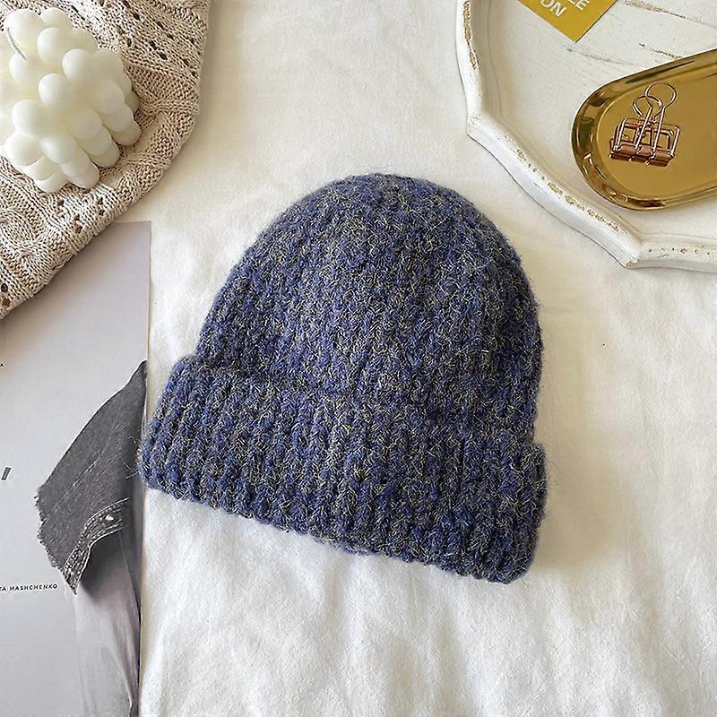 الخريف والشتاء كل ما تطابق قبعة صوف مختلطة اللون المرأة على الطراز الكوري حماية الأذن الدافئة قبعة محبوكة صافي المشاهير عارضة زوجين قبعة باردة
