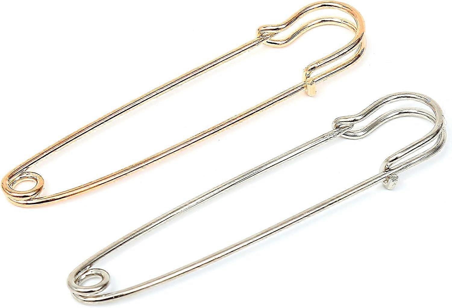20 pieces - Safety Pin - Extra Large - Gold & Silver
