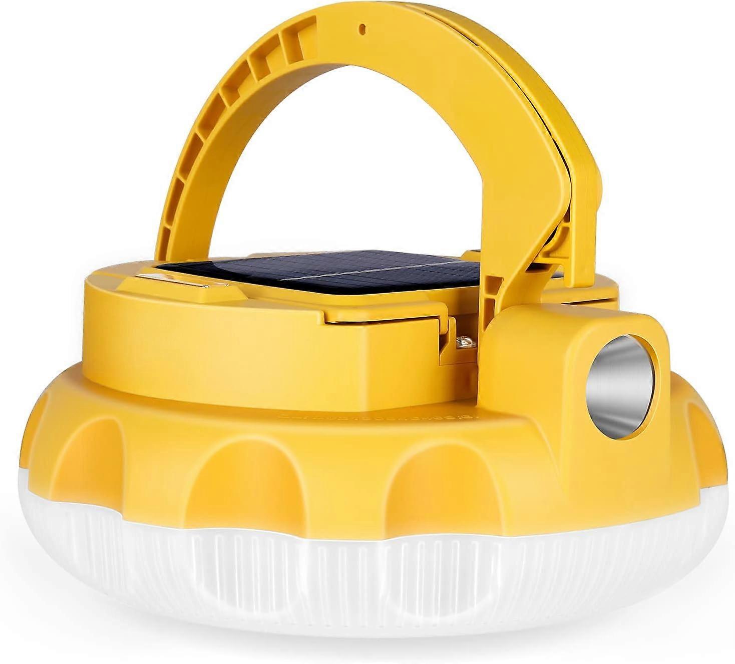 4800mAh Solar LED Camping Light with Type-C Rechargeable Camping Light, 4 Lighting Modes, Battery Powered Emergency Light, Suitable for Night Hikes, T