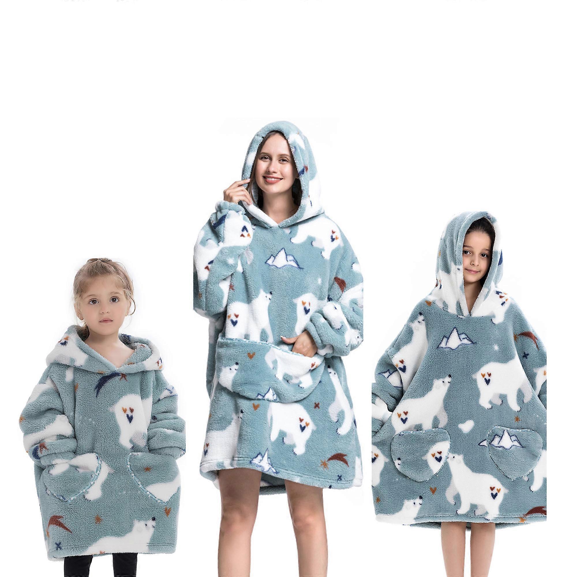 Cobertor com Capuz Sherpa Fleece Cobertor Vestível de Grandes Dimensões Quente Grosso Grande Cobertor de Moletom com Capuz para Mulheres Adultos Adolescentes Crianças