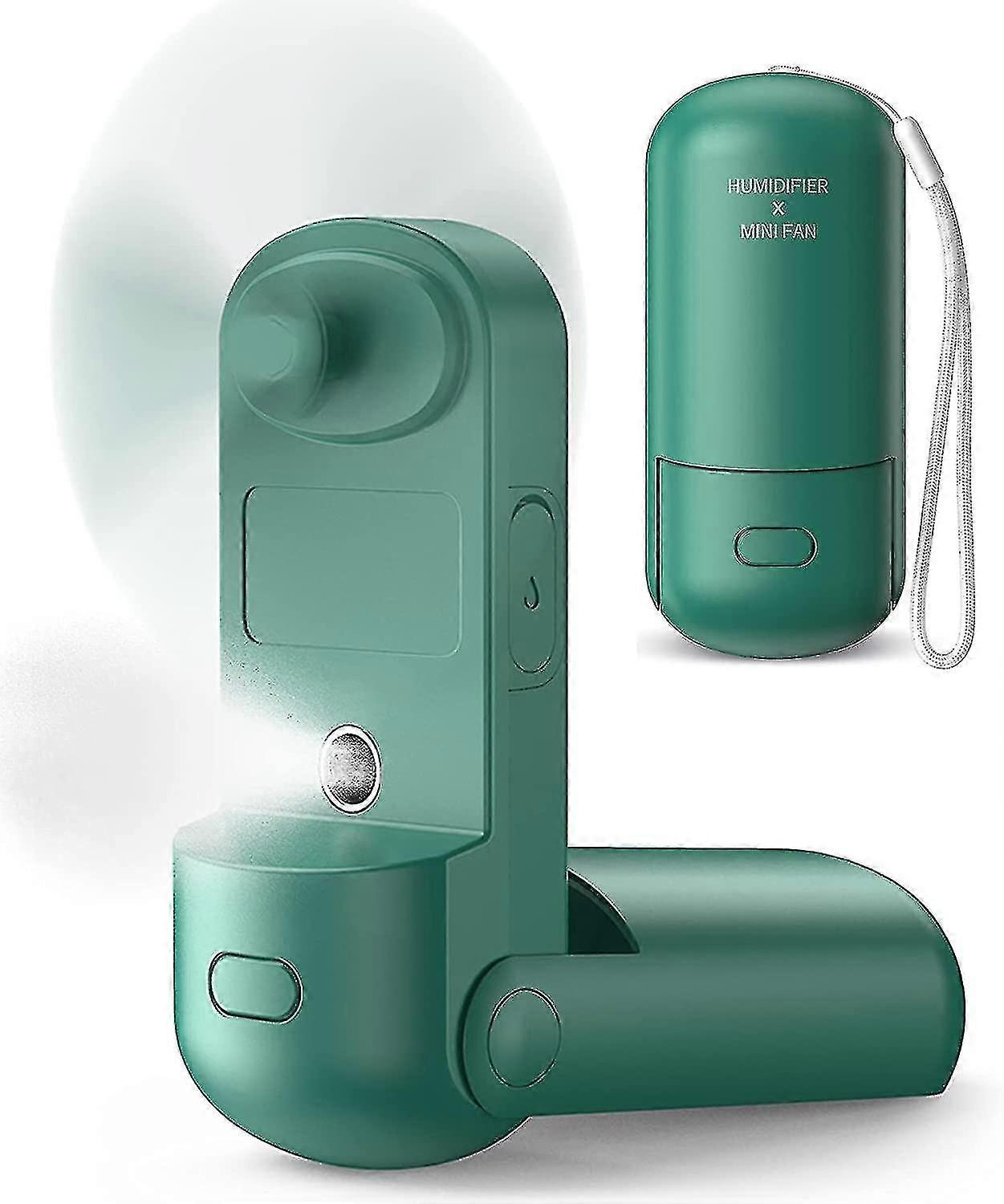 Handventilator Nebelventilator 3 in 1 Handventilator Tragbarer Mini-Ventilator mit wiederaufladbarer batteriebetriebener und 3 einstellbarer Geschwindigkeit [6-13-20 Arbeitsstunden] Foldabl