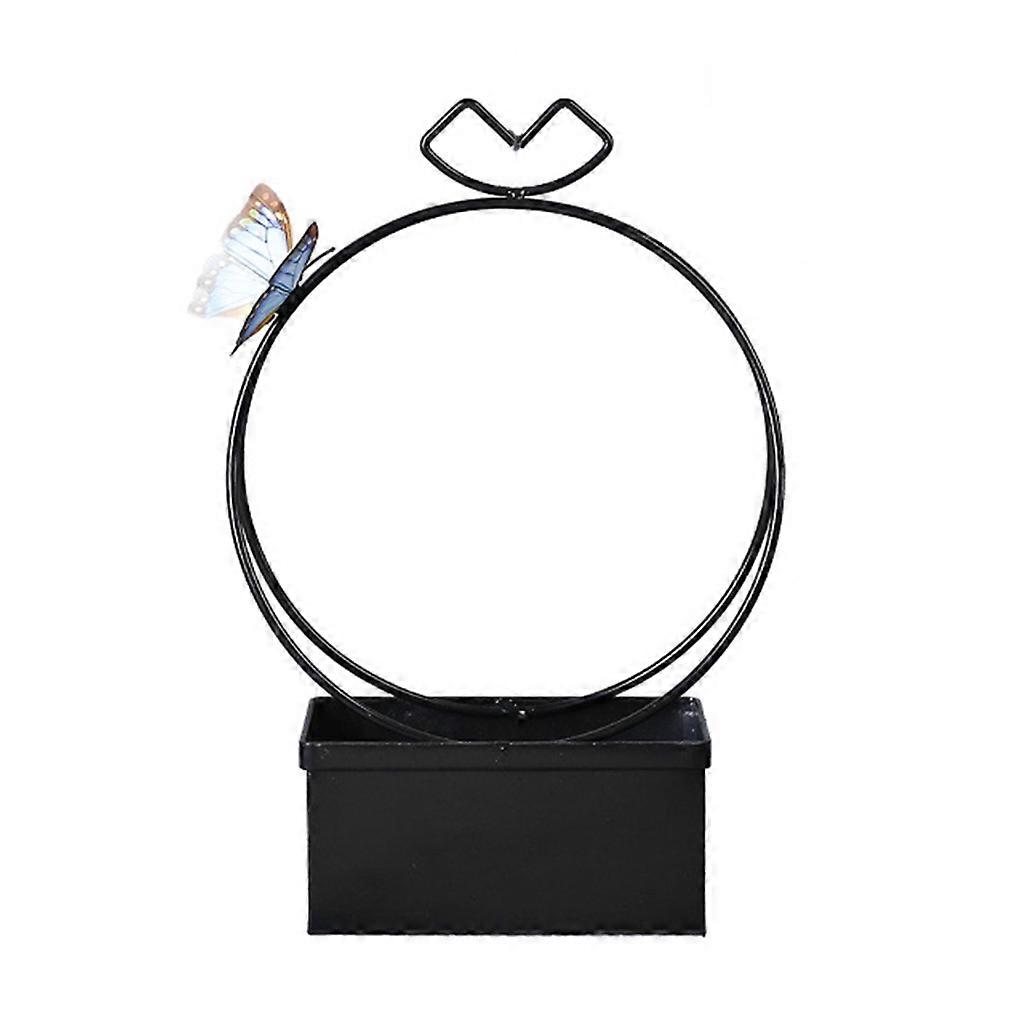 Indoors or Outdoors Rectangular Iron Flower Vase Tabletop Home Room Decors