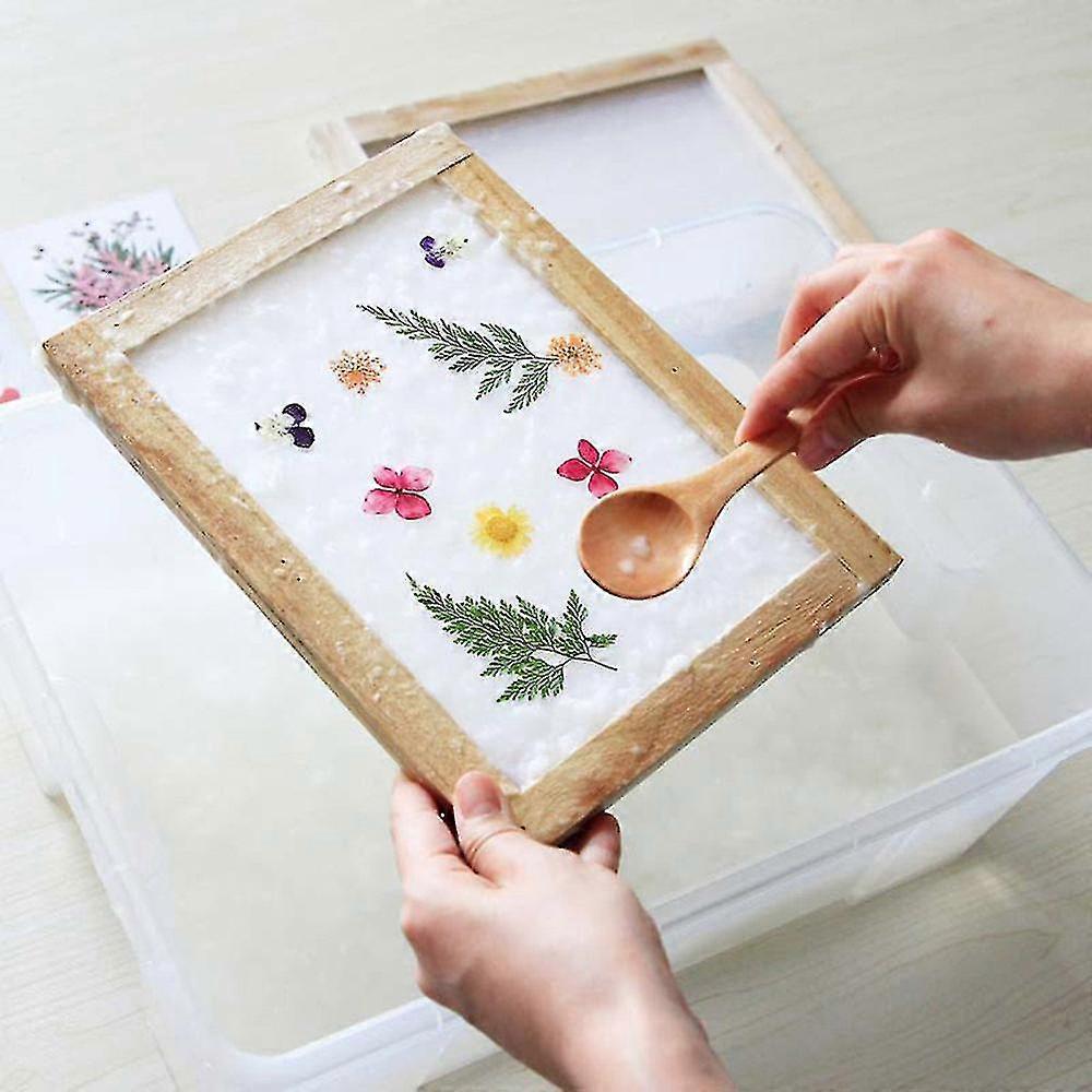Natural Paper Making Mould Frame Craft Tool Wooden Mesh Mold Diy Papermaking-MXBC