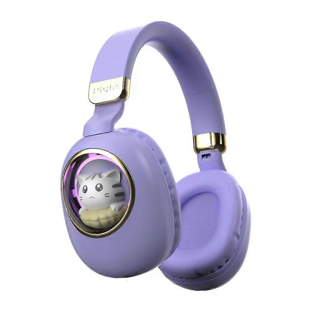 Wireless Gaming Bluetooth Headsets Cute Cat Bear Squirrel Glowing Stereo Stylish Bluetooth 5.1 Headphones For Kids And Adults