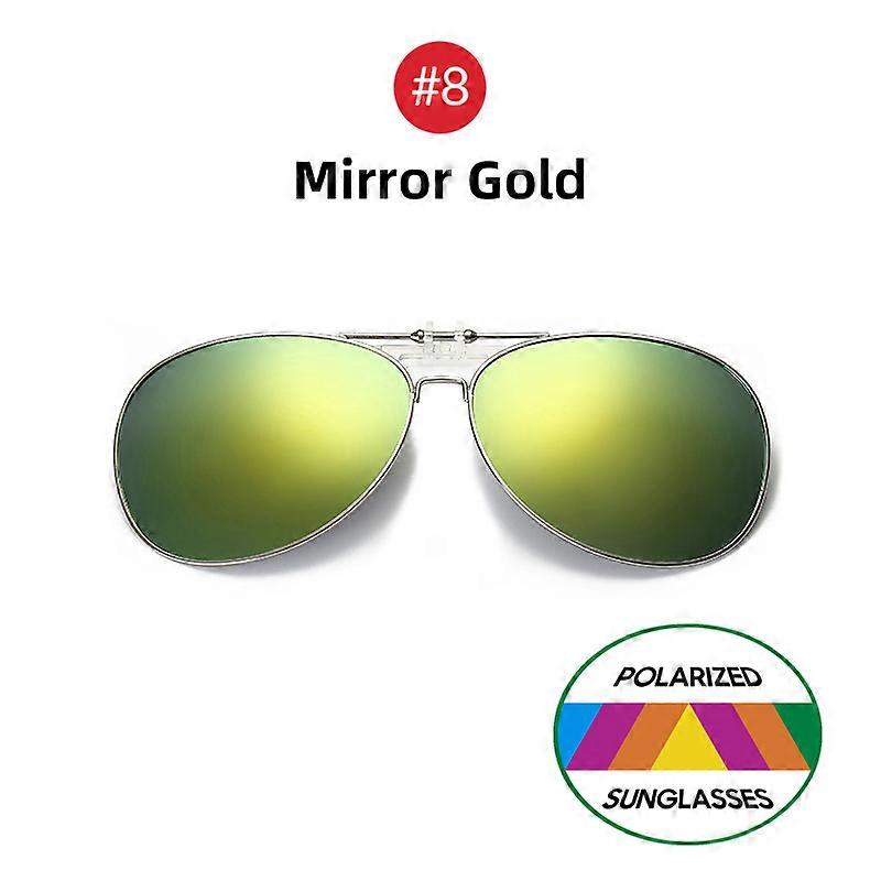 VIVIBE Oversized Pilot Flip Up Clip on Sunglasses Men Driving Alloy Frame Big Size Women Aviation Glasses Clips for Myopic