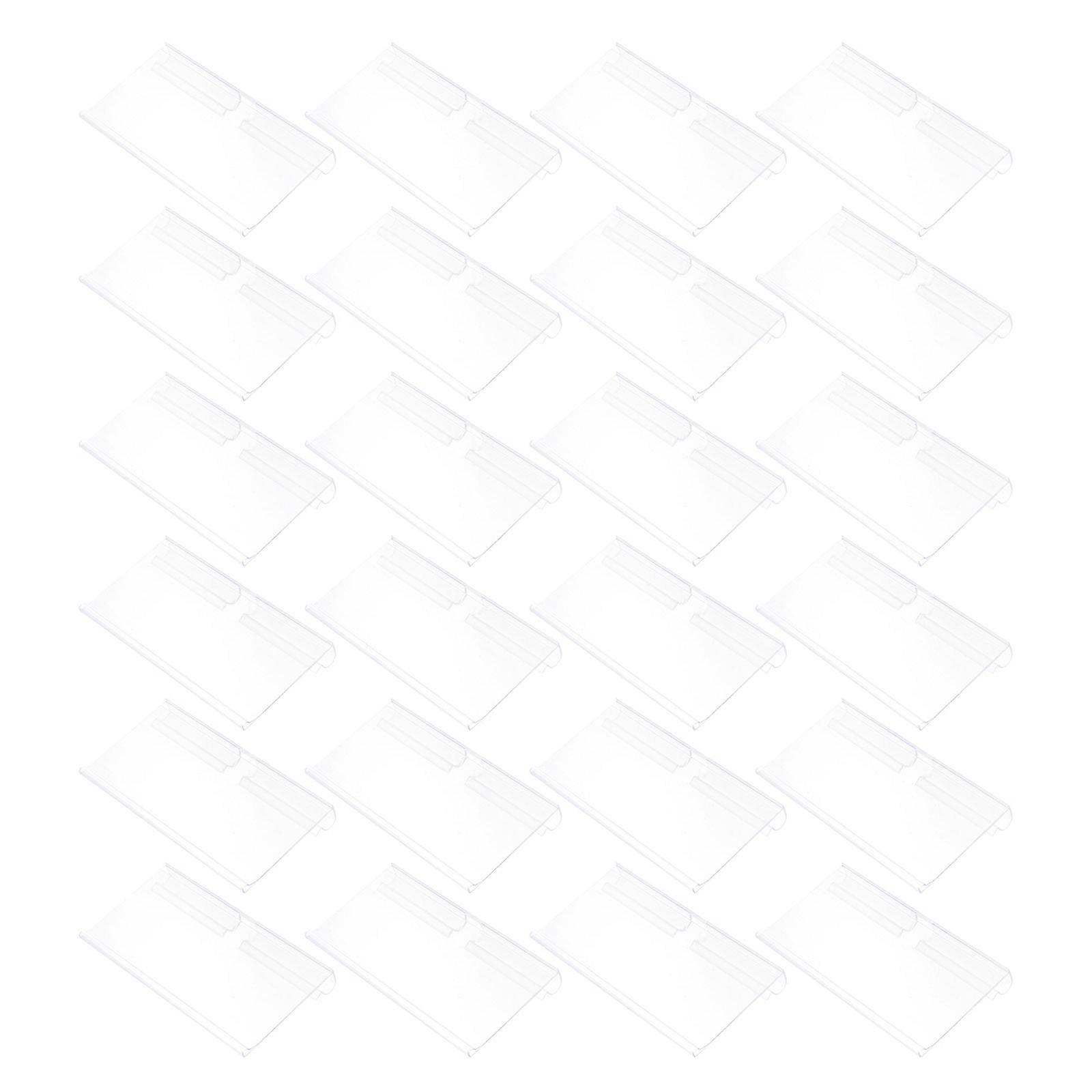 100 stuks acryl tags Mini Display Signs Supermarkt Label Houders Clear Display Sign Acryl Sign Stand Wire Shelf Label Holders