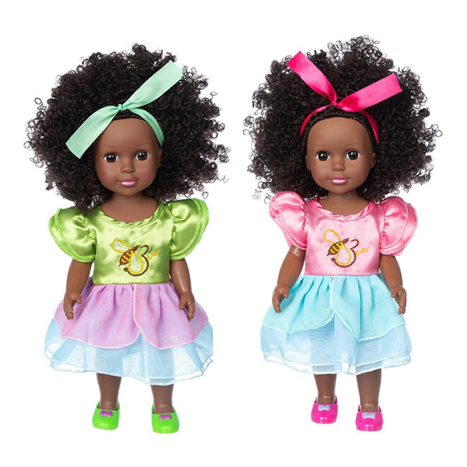 Brand New, bonecas pretas e acessórios preto da boneca do bebê, boneca africana do bebê do silicone 14 polegadas, transporte rápido