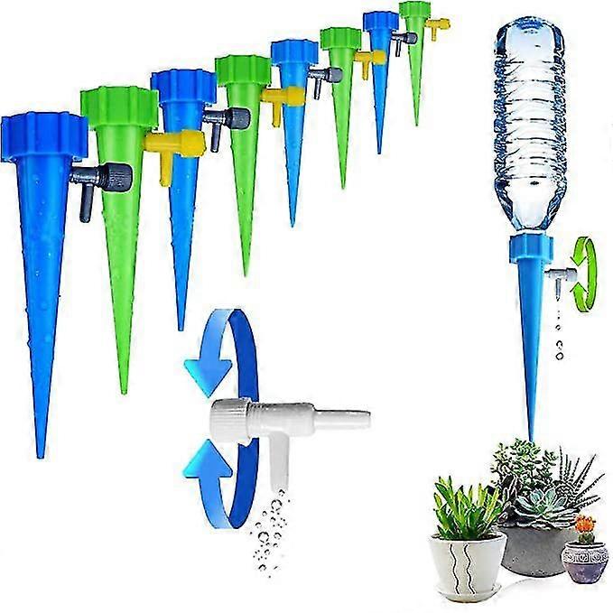 24 Pack Plant Automatic Watering Device,self Spikes System With Slow Release Control Valve,dripper