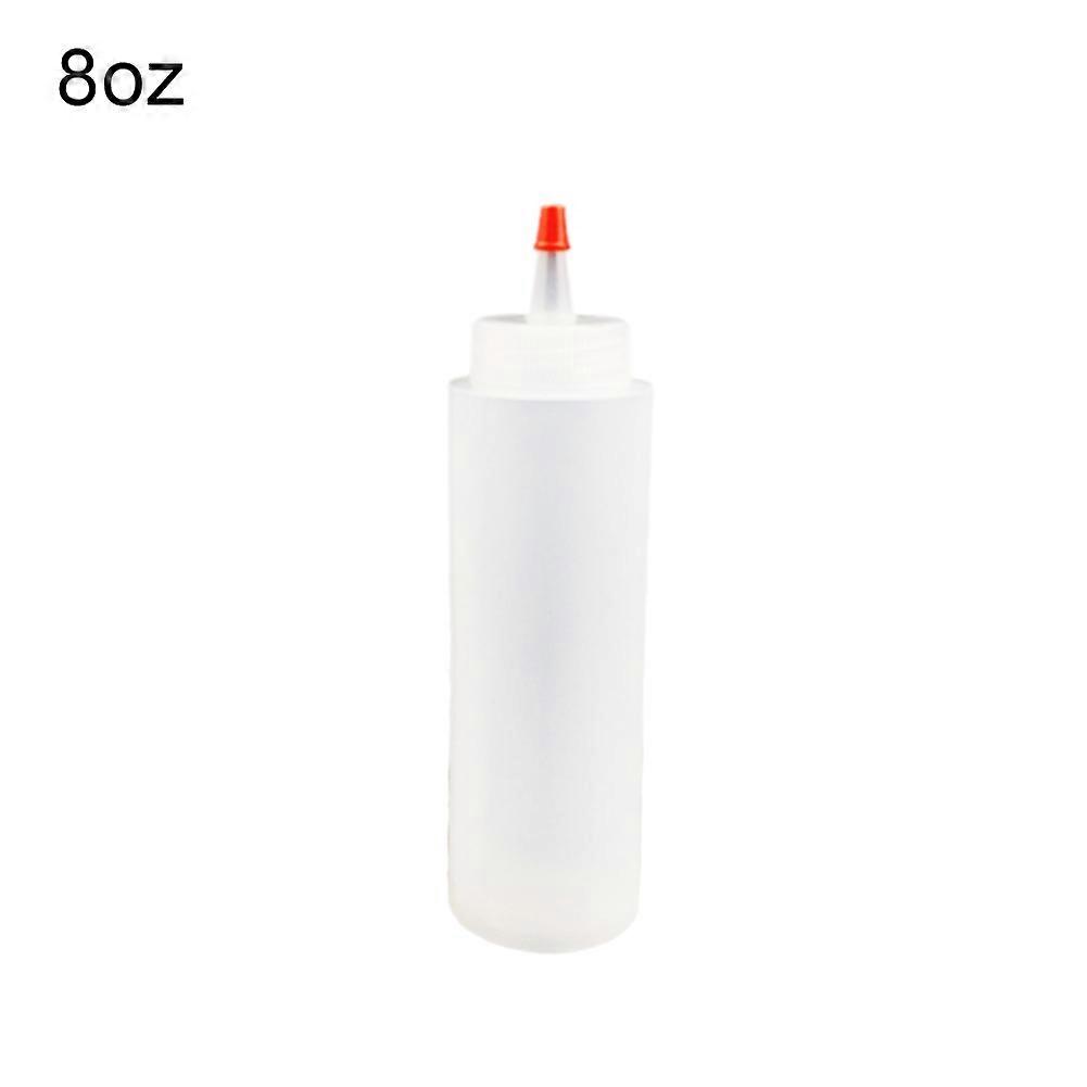 8/16oz Clear Squeezes Condiment Bottles Sauces Ketchup Syrup Storage Container