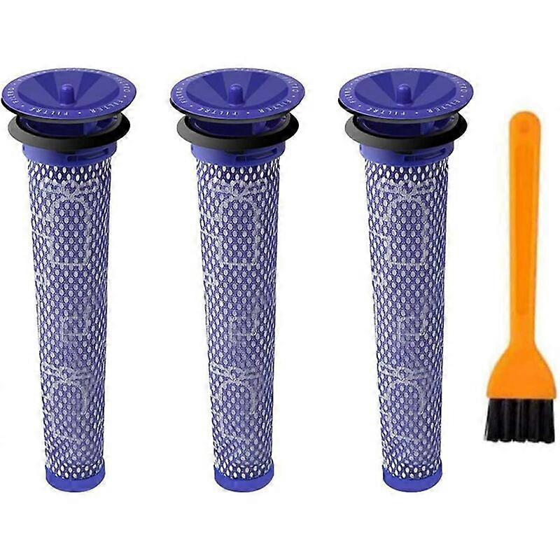 3 PACK Umývateľný vysávač náhradné diely Predmotorový filter pre vysávač Dyson V8, V6, V7, DC58, DC59, DC61, DC62, Predfiltračný vysávač Repl