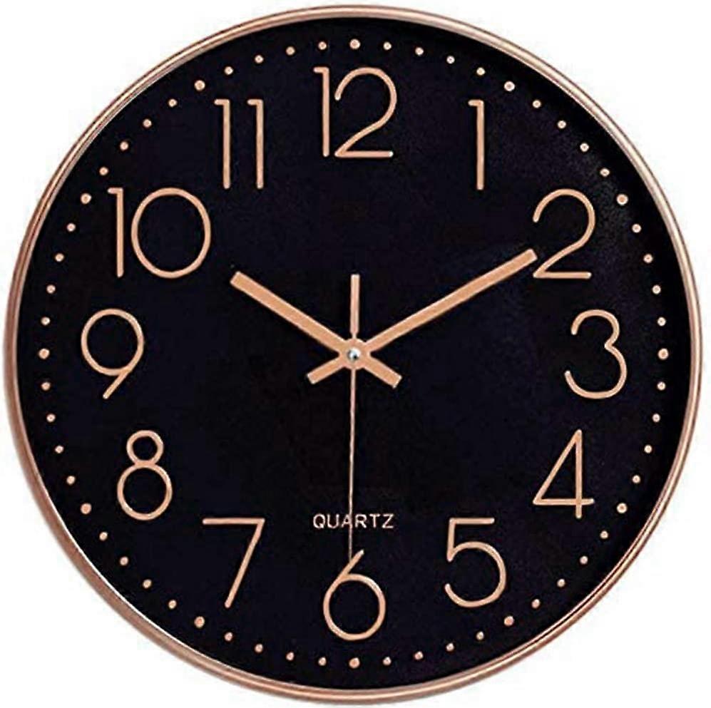 12-Inch Modern, Quartz, Silent, Wall Clock / Silent Sweeping Second Hand Without Ticking