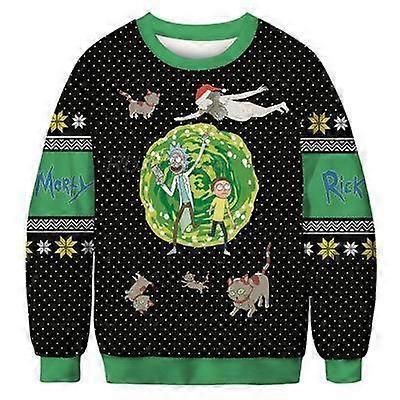 Tegneserie Rick, Morty Jul 3D-print par hættetrøje mode pullover toppe