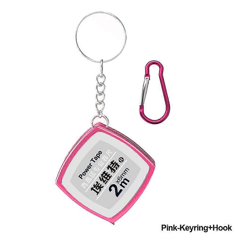 New Arrival Measuring Tools Stainless Steel Retractable Ruler Tape Measure Keychain Key Ring Gauging Tools Keyring Pull Ruler