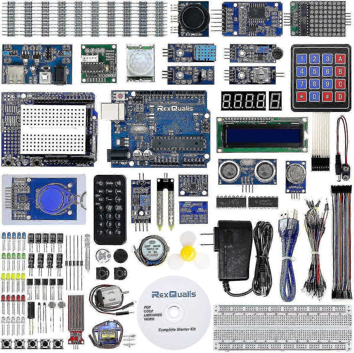 yougangarduino ערכות Uno R3 Nano V3.0 מגה 2560 מגה 328 ערכת ערכת פרויקט תואם Arduino Ide (אנגלית הדרכה)