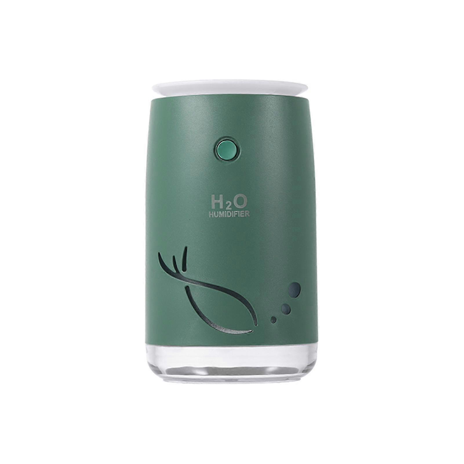 Small Humidifiers - 310ml Desk Humidifiers With Night Light Function In Green