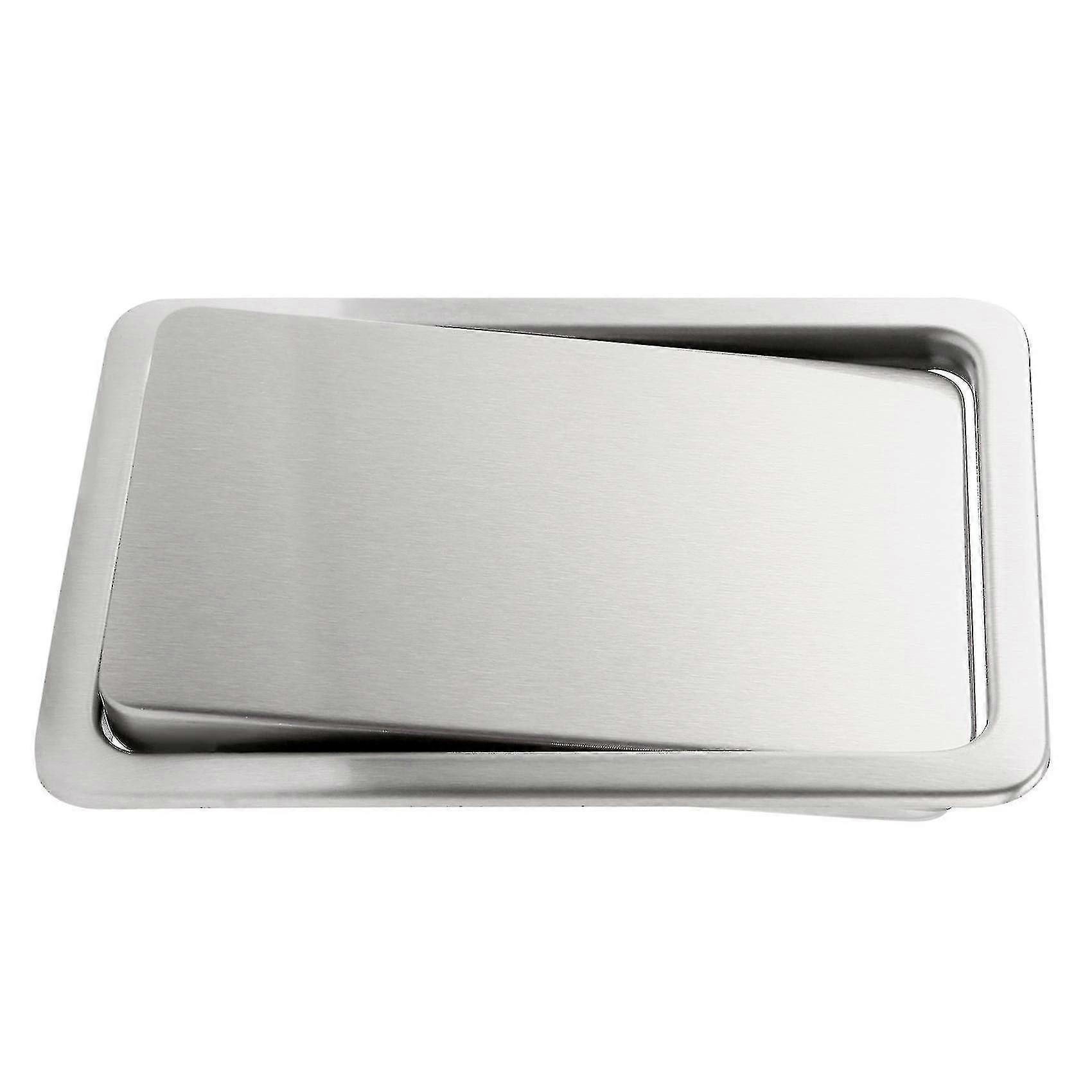 Stainless Steel Garbage Flap Lid Trash Bin Cover Flush Built-in Balance Swing Flap Garbage Lid For