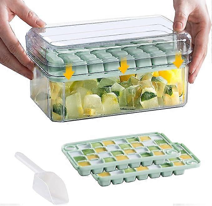 Ice Cube Tray with Lid and Bin,2 Pack Mini Ice Cube Trays