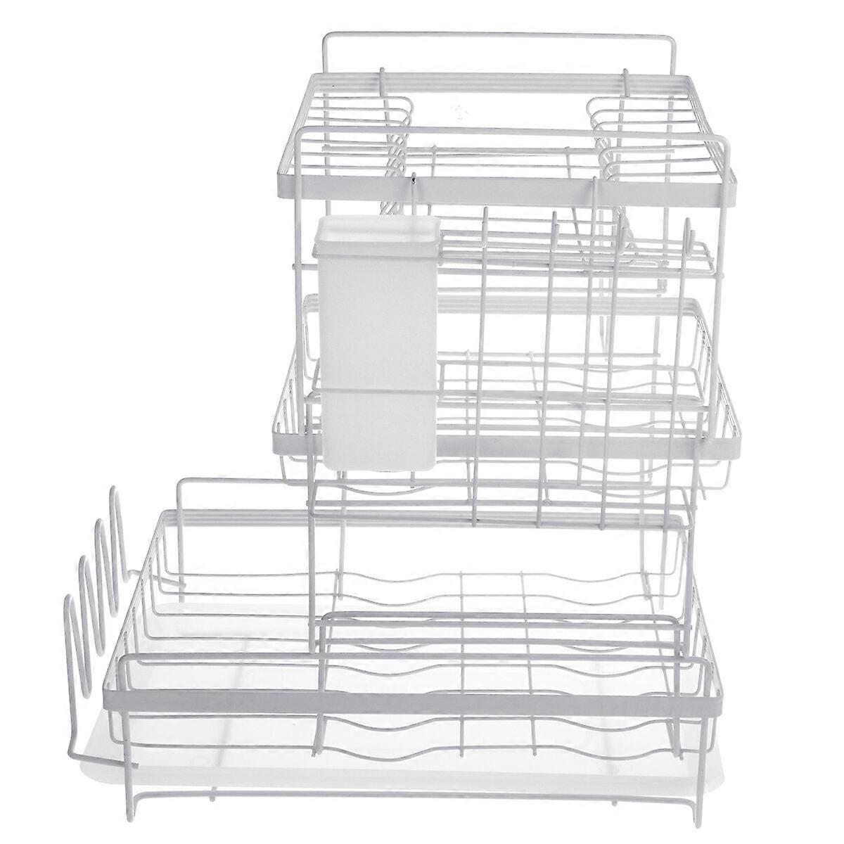 3 Tier Multifunctional Kitchen Drying Dish Rack Over Sink Drainer Shelf