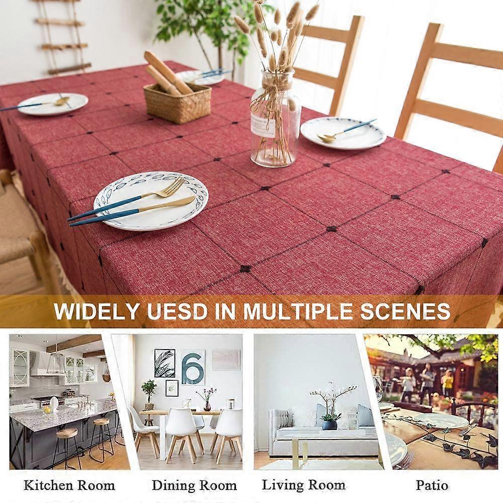 Tablecloth Cotton Linen Anti-splash Table cloth Burlap tablecloth Kitchen Table cloth Buffet Table cloth Rectangular table cloth Rectangular Table, 55