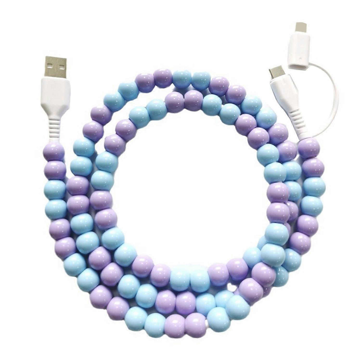 60W PD3.0 Charging Cable for IPhone Fast Data Sync Beads Phone Cable 480 Mbps USB 8-pin Charging