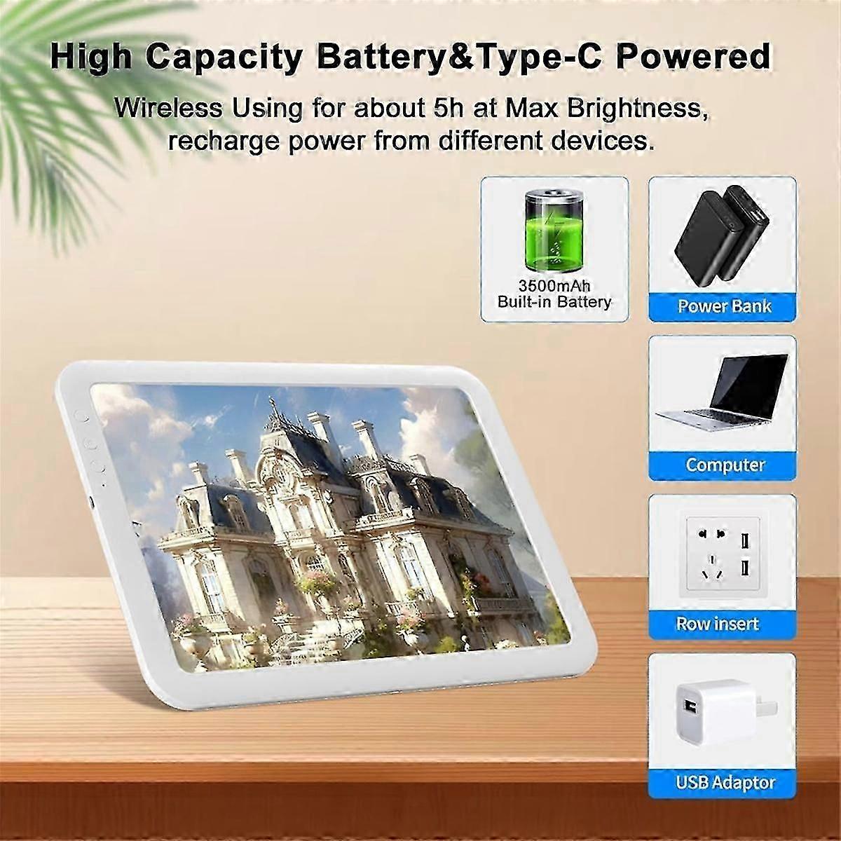 Rechargeable A4 Led Light Box For Tracing, Wireless Lightbox Drawing Light Table Light Pad Light Copy Board For Artists