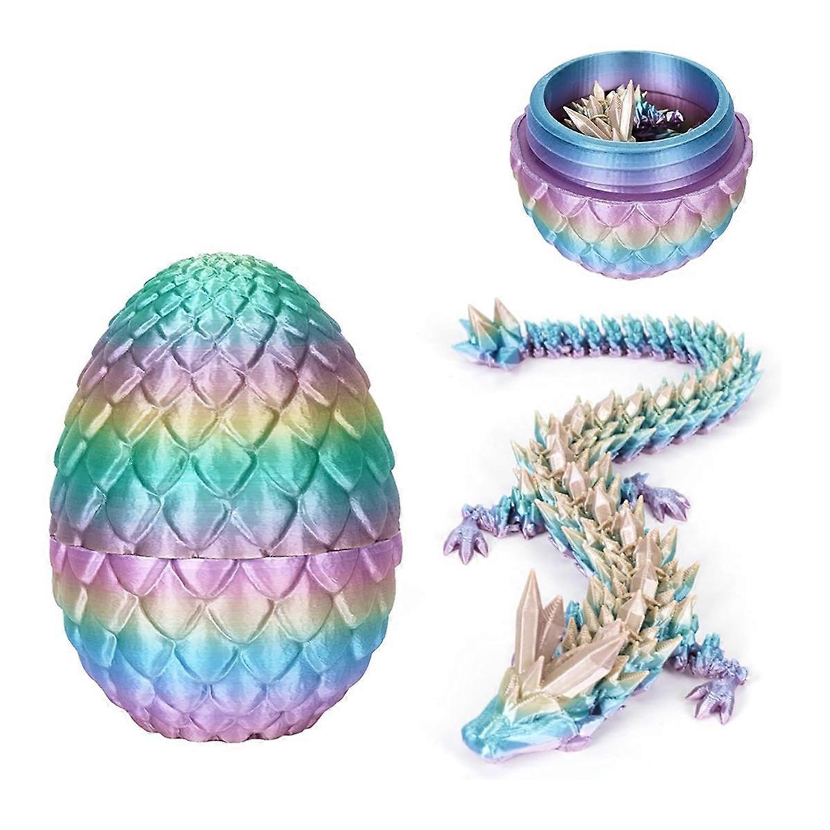 3D Printed Dragon Egg,Crystal Dragon Toys,Easter Eggs Dragon Crystal Dragon in Egg,Adults for Autism ADHD