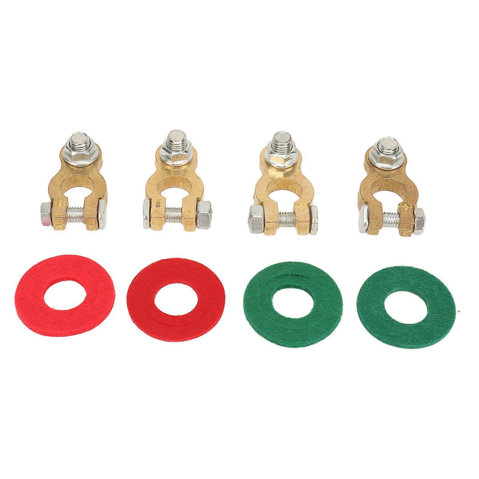 DC 12V Battery Terminal Connectors Set Top Post Cable Connector Ends Clamp for Cars RVs Ships Yachts