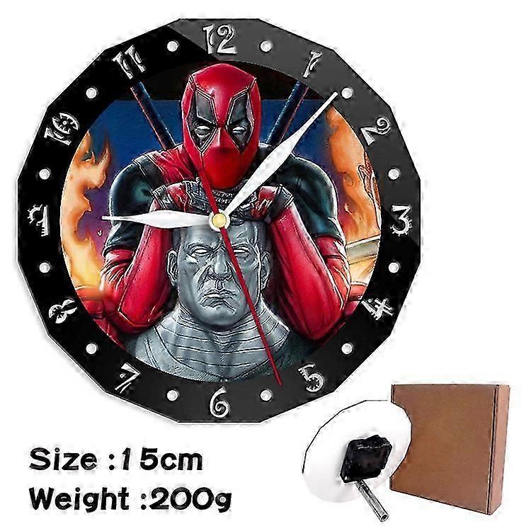 Deadpool pattern creative clock, wall clock suitable for bedroom decoration 11