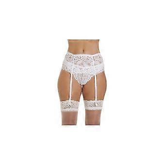Women's Silky Camille Women's Jarretelgordel Brede Kanten Lingerie Met Lint Band - L L Wit