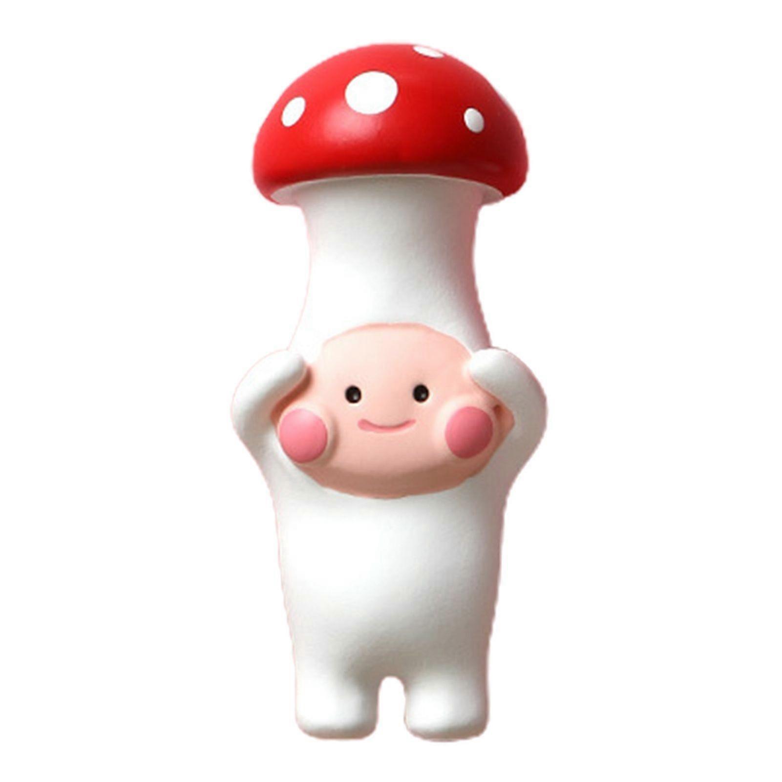 Red Mushroom Shape Refrigerator Magnet Sticker Photo Wall 3D Resin Magnetic Detachable Fridge Sticker Fridge Decor