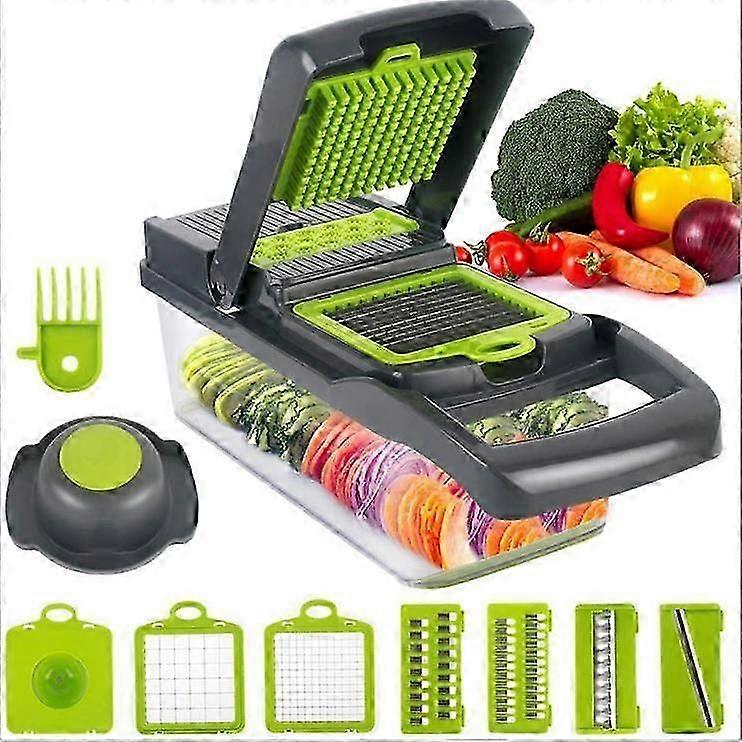 1 set of manual vegetable cutter, multi-function kitchen, carrots, potatoes, tomatoes, fruit salad vegetable slicer (15 in 1)
