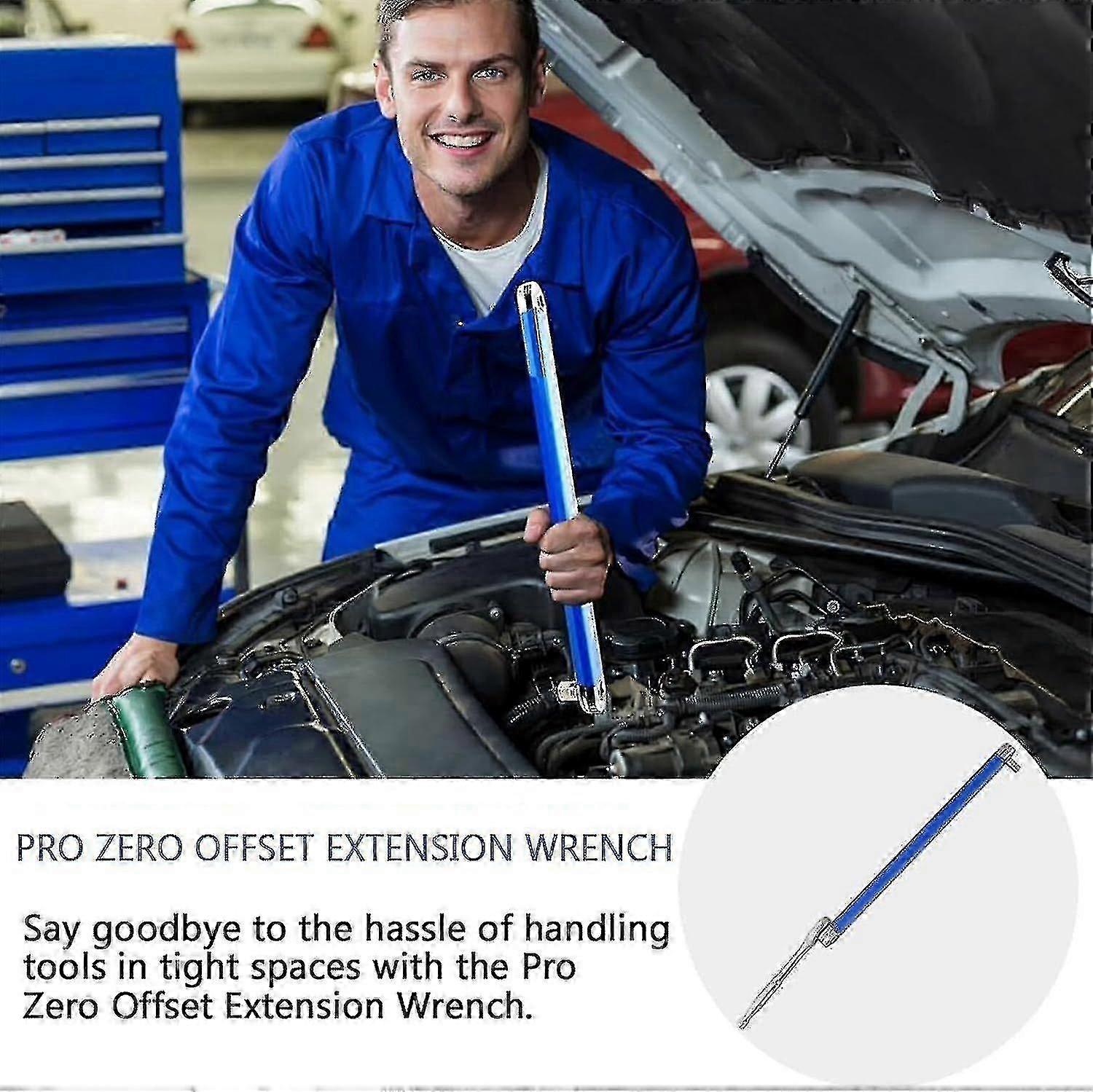 High Carbon Steel Wrench Adapters Offset Extension Wrench Set - 3-Piece Adapter Kit With Ratchet Wrench Offset Wrench Extension