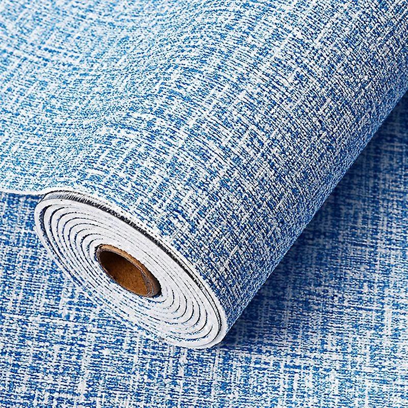 Faux Linen Textured Wallpaper Removable Self Adhesive Stick Contact Paper Wall Door for Accent Wall Bedroom